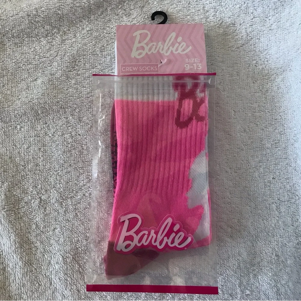 NWT Barbie crew socks size 9-13